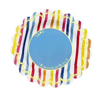 Walmart Packed Party 10 Ct. 'Seeing Stripes' Paper Dessert Plates offer