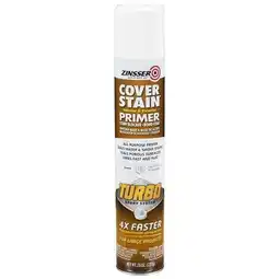 Walmart Zinsser 1014916 26 oz Cover Stain Primer with Turbo Spray System White Flat & Matte - Pack of 6 offer