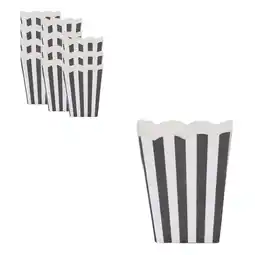 Walmart Kugisaki Clearance Popcorn Boxes Birthday Party Striped Popcorn Boxes Food Packaging Cartons Black offer