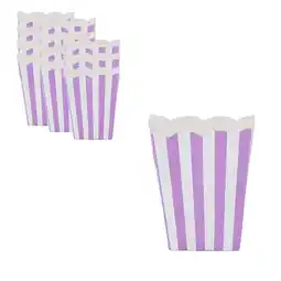 Walmart Kugisaki Clearance Popcorn Boxes Birthday Party Striped Popcorn Boxes Food Packaging Cartons Purple offer