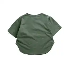 Walmart Vedolay Boys Summer Short Sleeve Crew Neck Soft Formal Solid Shirts,Green 7 Years offer