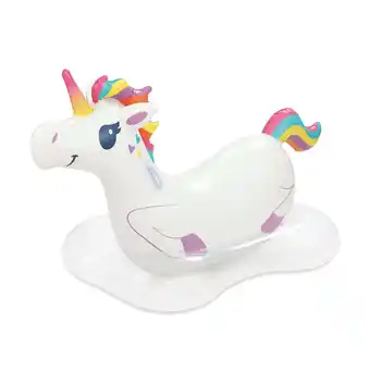 Walmart Inflatable Unicorn Ride-on Pool Float, White, for Kids and Adults offer