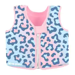 Walmart Water Stars Swim Vest - Pink Leopard - Medium/Large - Recommended for Fashionable Children 3+ offer