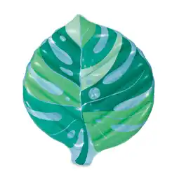 Walmart Inflatable Leaf Pool Float, Green & Blue Print, for Kids and Adults, Unisex offer