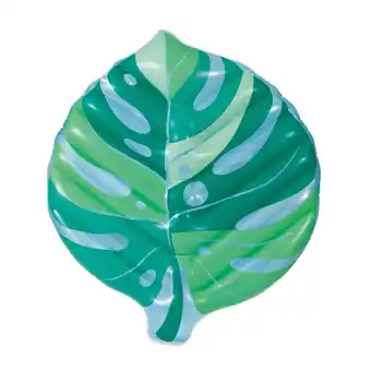 Walmart Inflatable Leaf Pool Float, Green & Blue Print, for Kids and Adults, Unisex offer