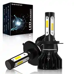 Walmart For Dodge Atos 2001-2012 LED Headlight Bulbs 9003/H4 High Beam and Low Beam 2pc offer