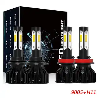 Walmart OBNDVU For Honda Accord 2013-2018 LED Headlight 9005 High+H11 Low Bulbs Kit White 4pcs offer