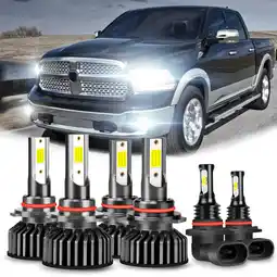 Walmart For Dodge RAM 1500 2500 3500 2013 - 2015 6PC LED Headlight Fog Light Bulbs 6000k offer