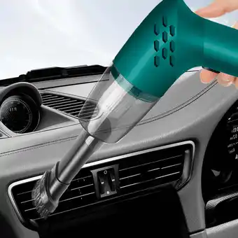 Walmart Kugisaki Hand Vacuum Car Vacuum Cleaner Powerful Car Wireless Portable Handheld Automotive Green offer