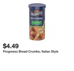 Wegmans Progresso Bread Crumbs, Italian Style offer