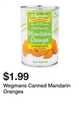 Wegmans Wegmans Canned Mandarin Oranges offer