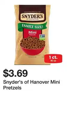 Wegmans Snyder's of Hanover Mini Pretzels offer