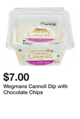 Wegmans Wegmans Cannoli Dip with Chocolate Chips offer