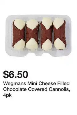 Wegmans Wegmans Mini Cheese Filled Chocolate Covered Cannolis, 4pk offer