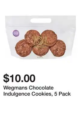 Wegmans Wegmans Chocolate Indulgence Cookies, 5 Pack offer