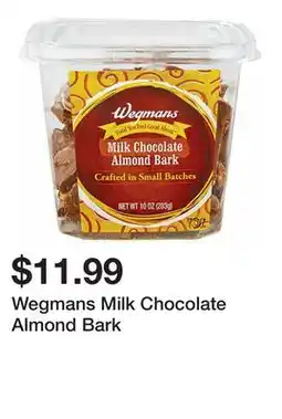 Wegmans Wegmans Milk Chocolate Almond Bark offer