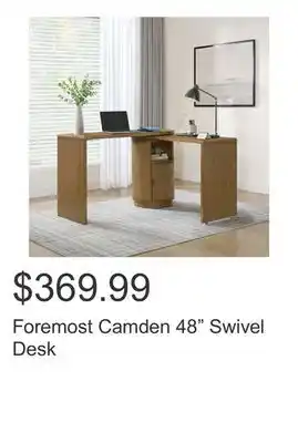 Costco Foremost Camden 48 Swivel Desk offer