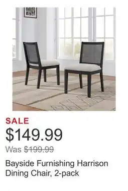 Costco Bayside Furnishing Harrison Dining Chair, 2-pack offer