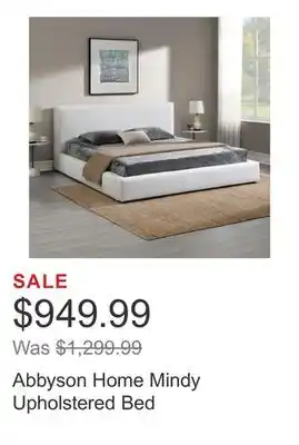 Costco Abbyson Home Mindy Upholstered Bed offer