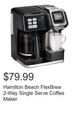 Costco Hamilton Beach FlexBrew 2-Way Single Serve Coffee Maker offer