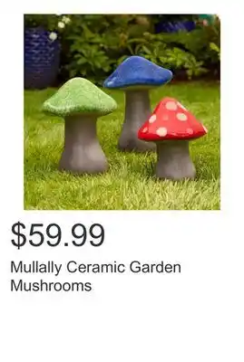 Costco Mullally Ceramic Garden Mushrooms offer