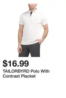 Marshalls TAILORBYRD Polo With Contrast Placket offer