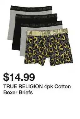 Marshalls TRUE RELIGION 4pk Cotton Boxer Briefs offer