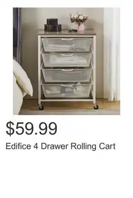 Costco Edifice 4 Drawer Rolling Cart offer