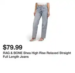 Marshalls RAG & BONE Shea High Rise Relaxed Straight Full Length Jeans offer