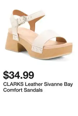 Marshalls CLARKS Leather Sivanne Bay Comfort Sandals offer