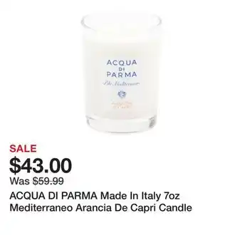 Marshalls ACQUA DI PARMA Made In Italy 7oz Mediterraneo Arancia De Capri Candle offer