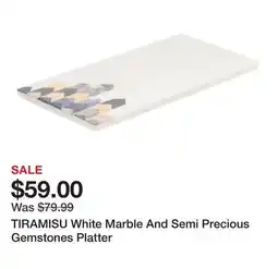 Marshalls TIRAMISU White Marble And Semi Precious Gemstones Platter offer