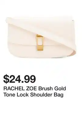 Marshalls RACHEL ZOE Brush Gold Tone Lock Shoulder Bag offer