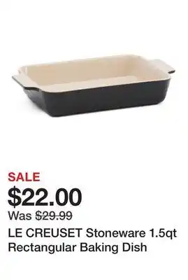 Marshalls LE CREUSET Stoneware 1.5qt Rectangular Baking Dish offer