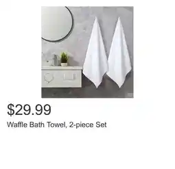 Costco Waffle Bath Towel, 2-piece Set offer