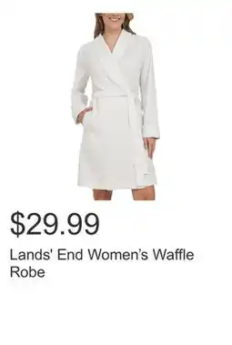 Costco Lands' End Women's Waffle Robe offer