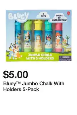 Five Below Bluey Jumbo Chalk With Holders 5-Pack offer