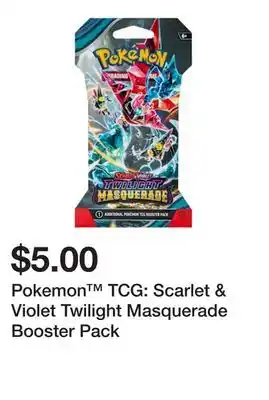 Five Below Pokemon TCG: Scarlet & Violet Twilight Masquerade Booster Pack offer