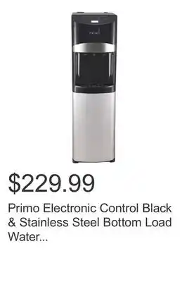 Costco Primo Electronic Control Black & Stainless Steel Bottom Load Water Cooler offer