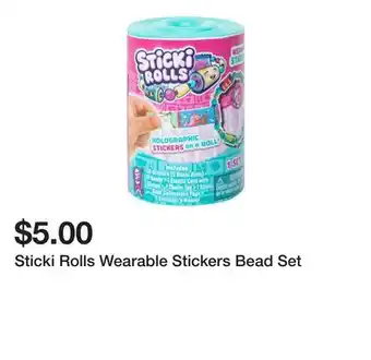 Five Below Sticki Rolls Wearable Stickers Bead Set offer