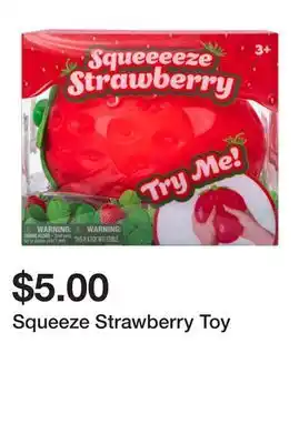 Five Below Squeeze Strawberry Toy offer