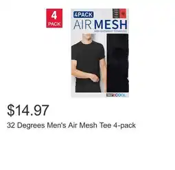 Costco 32 Degrees Men's Air Mesh Tee 4-pack offer