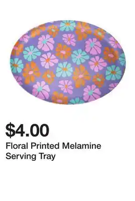 Five Below Floral Printed Melamine Serving Tray offer