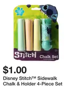 Five Below Disney Stitch Sidewalk Chalk & Holder 4-Piece Set offer