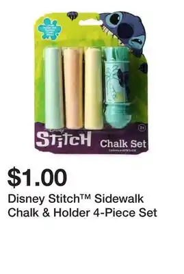 Five Below Disney Stitch Sidewalk Chalk & Holder 4-Piece Set offer