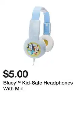 Five Below Bluey Kid-Safe Headphones With Mic offer