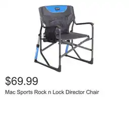 Costco Mac Sports Rock n Lock Director Chair offer