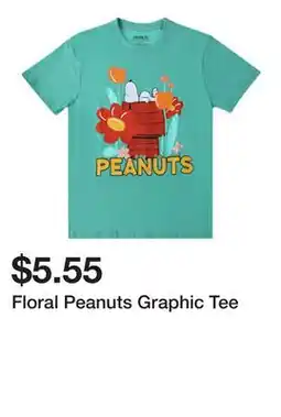 Five Below Floral Peanuts Graphic Tee offer