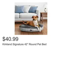 Costco Kirkland Signature 42 Round Pet Bed offer