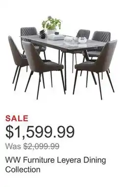 Costco WW Furniture Leyera Dining Collection offer